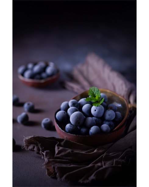 蓝莓在静物摄影图片下载