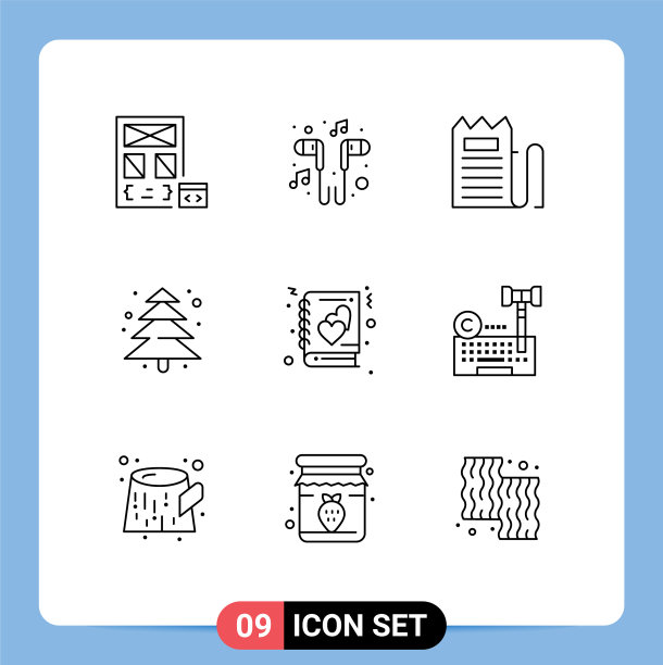 9 .创意图标的现代标志和符号图片下载