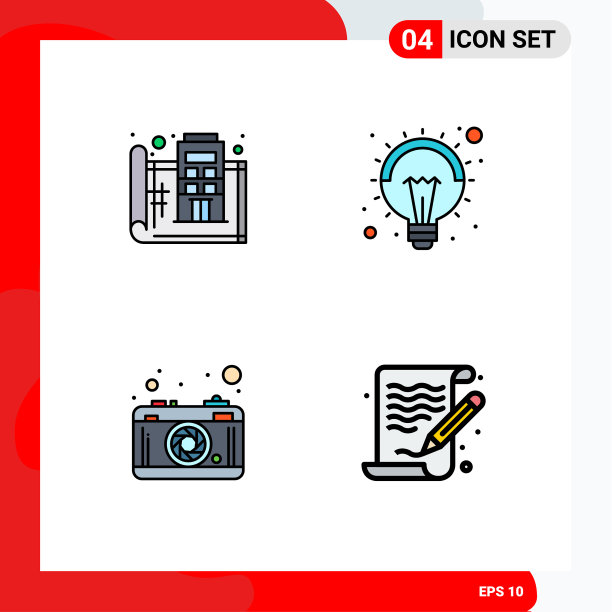 象形图设置4个简单的填充线平色图片下载