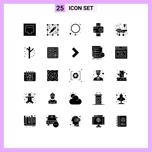 用户界面包25个基本立体字形图片下载