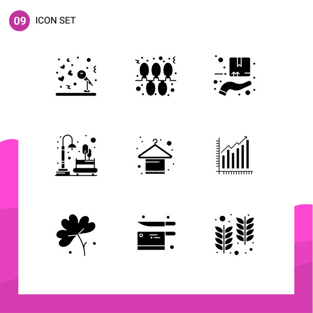 装9个创意立体图案的衣服公园图片下载