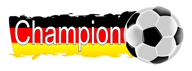 足球与德国国旗-插图图片下载