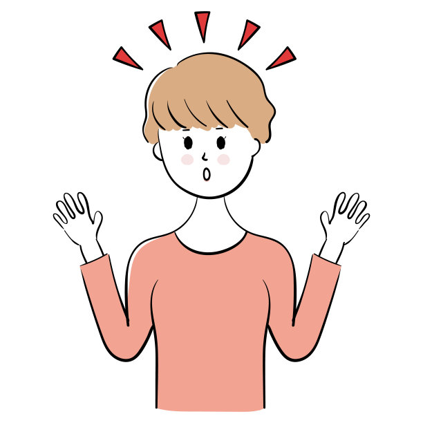 惊讶的年轻女子，矢量插图图片下载