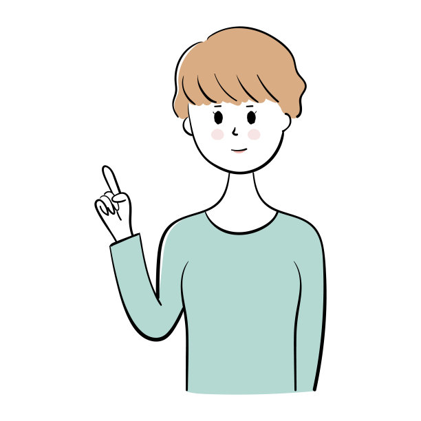 一个年轻的女人在指指点点图片下载