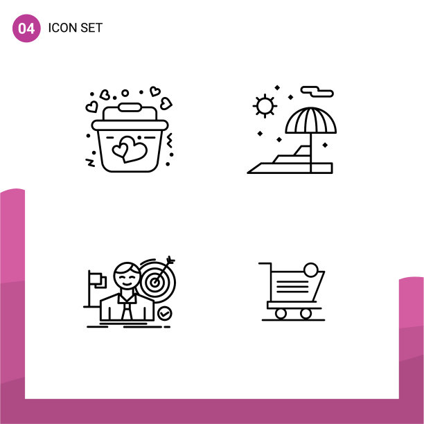 移动界面线设4个象形图图片下载