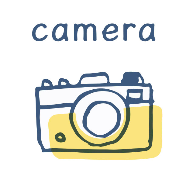 一个简单的单反相机的插图图片下载