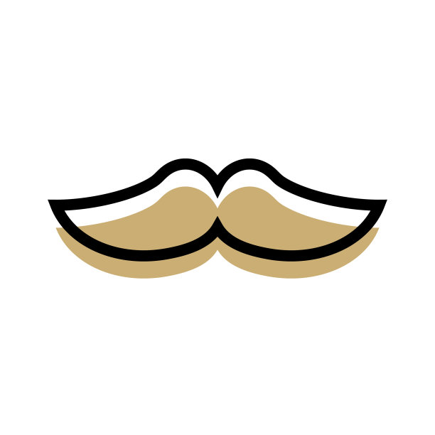 八字胡标志图标设计图片下载