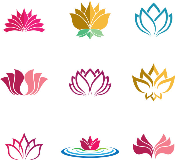 莲花象征图标图片下载