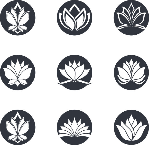 莲花象征图标图片下载