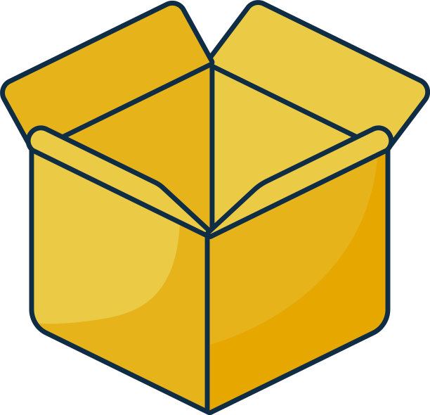 纸板箱在白色背景上打开图片下载