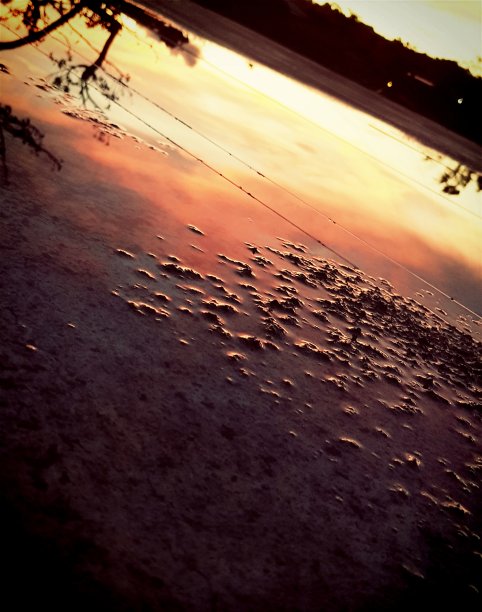 夕阳反射图片下载