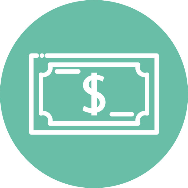 漂亮的美元块和平面风格的图标图片下载