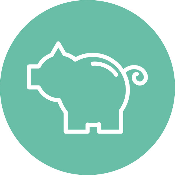 储蓄罐块和平面图标风格图片下载