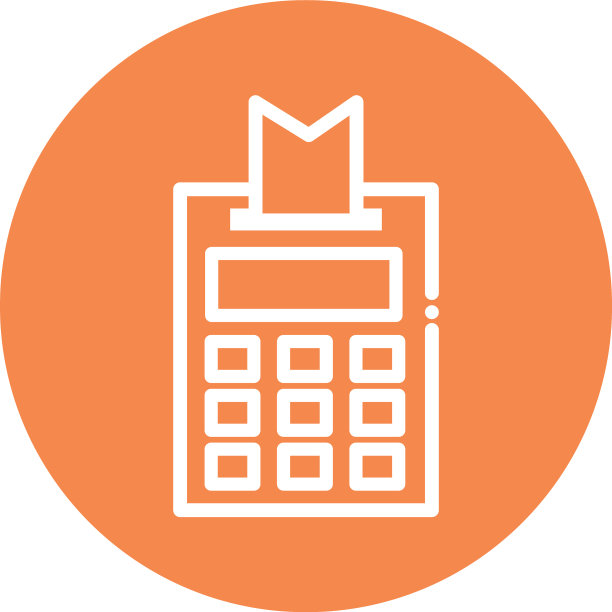 计算器与票块和平面风格的图标图片下载