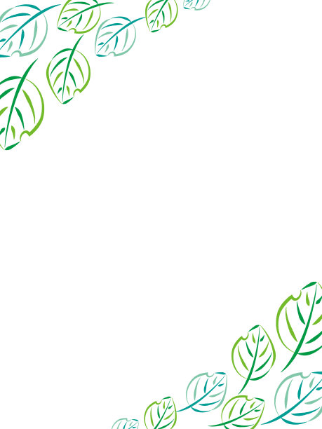 时尚的绿叶框架背景/肖像方向图片下载