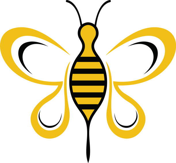 天然蜜蜂蜂蜜标志图片下载
