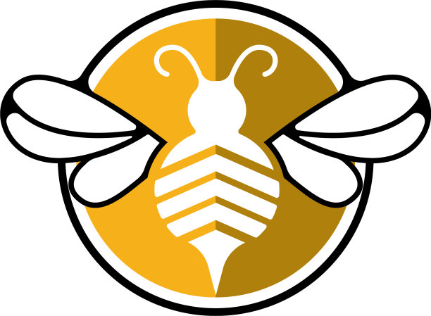 天然蜜蜂蜂蜜标志图片下载