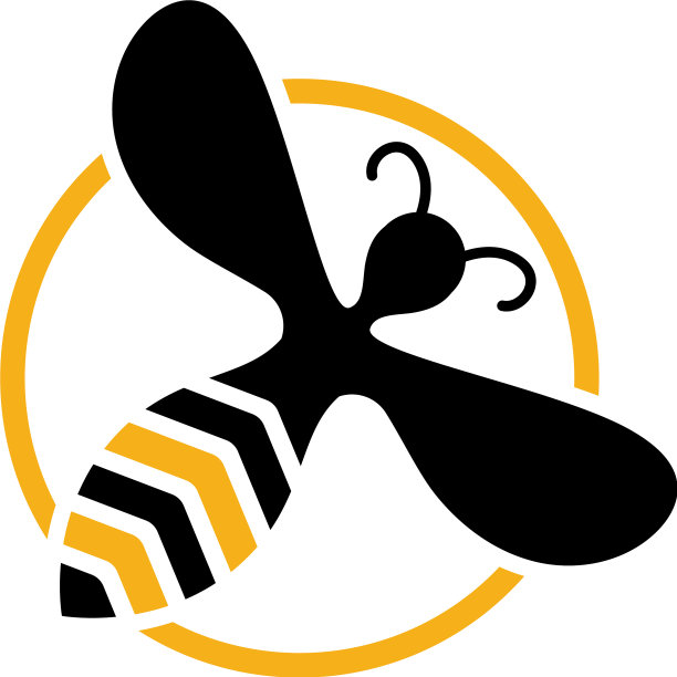 天然蜜蜂蜂蜜标志图片下载