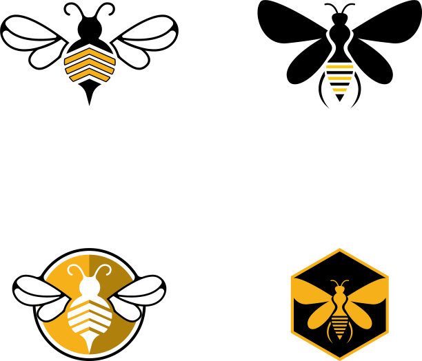 天然蜜蜂蜂蜜标志图片下载