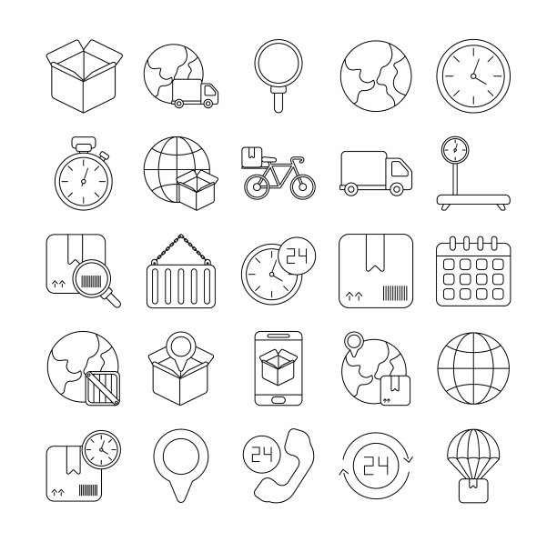 设置图标货运物流线图片下载