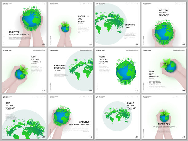 小册子版式方形封面设计图片下载