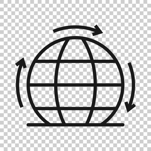 扁平风格的地球行星图标，地理地球图片下载