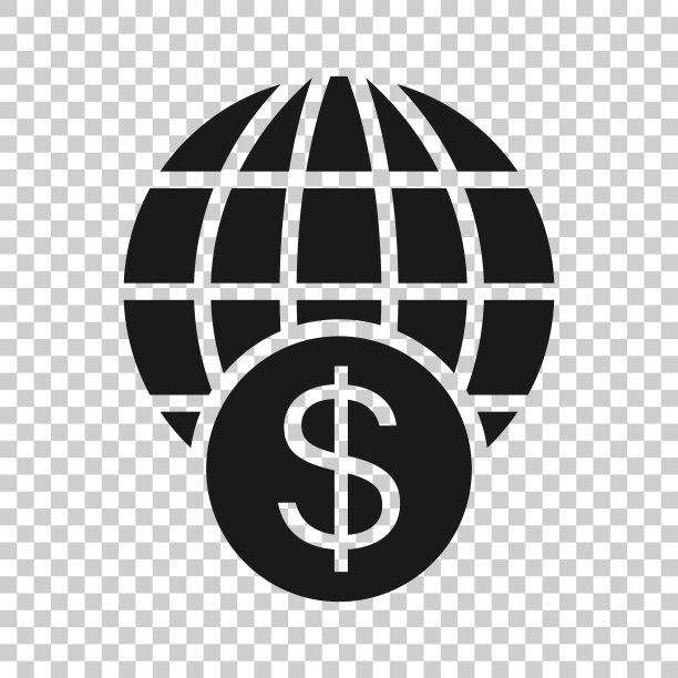 扁平风格的全球商业图标图片下载