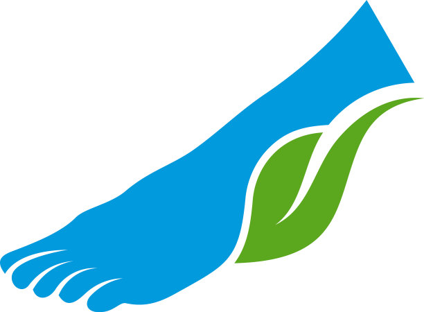 自然脚标志模板创意脚标志图片下载