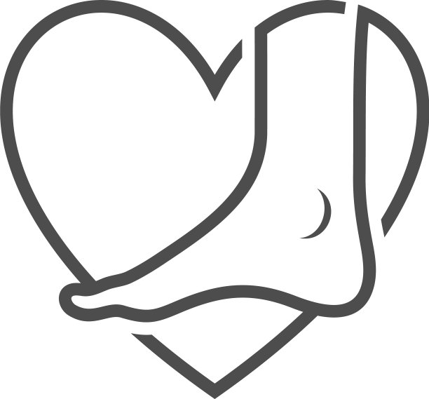 爱脚标志模板创意脚标志图片下载