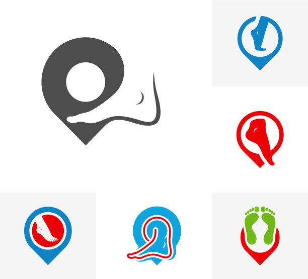 设脚点logo模板创意脚图片下载