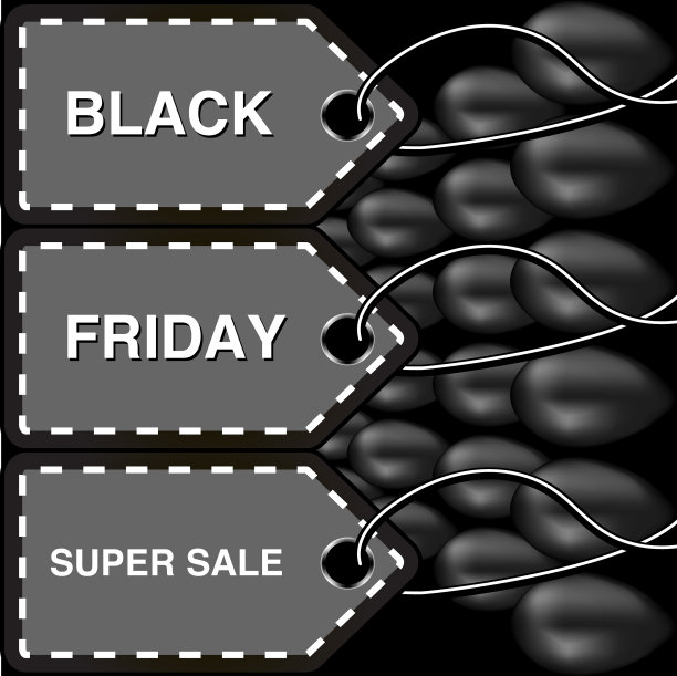 黑色星期五的促销背景有气球和图片下载