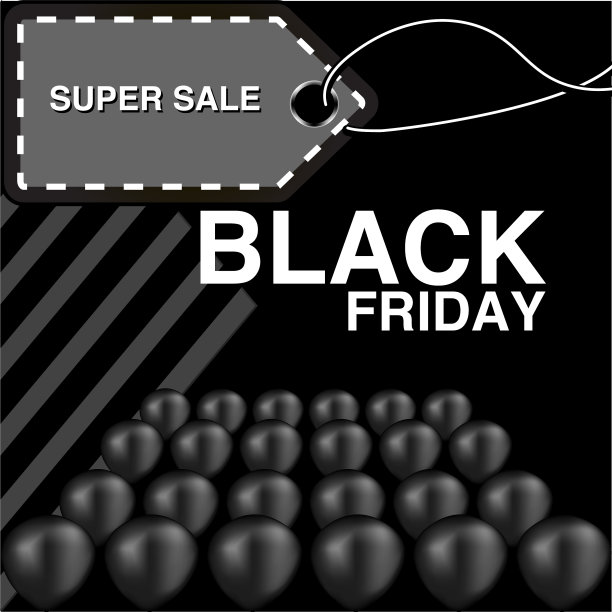 黑色星期五的促销背景有气球和图片下载