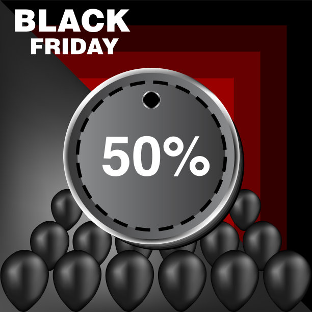 黑色星期五的促销背景有气球和图片下载