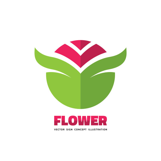 绿叶花-商业标志图片下载