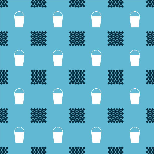 将花园栅栏、木桶无缝设置图片下载