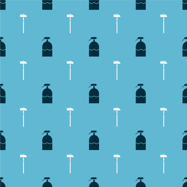 花园喷雾器和锤子设置为无缝模式图片下载