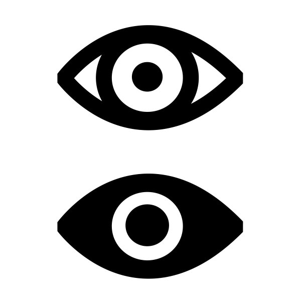 简单的眼睛图标标志设计图片下载