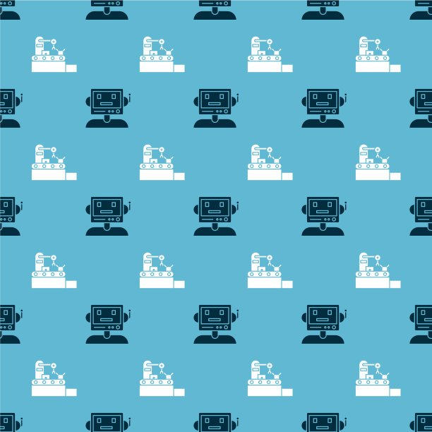 设置机器人和工厂输送带图片下载