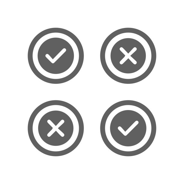 接受或拒绝灰色图标图片下载