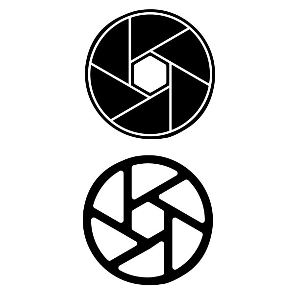 相机镜头快门线性图标矢量图片下载