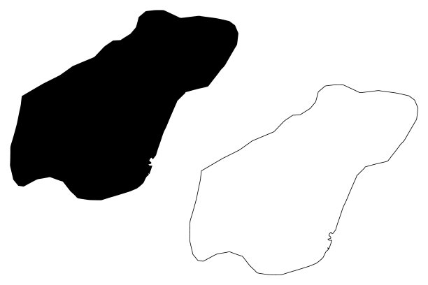 加鲁瓦市(喀麦隆共和国，贝努埃省)地图矢量图，加鲁瓦市速写地图图片下载