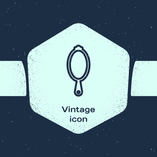 Grunge线魔术手镜图标孤立上图片下载