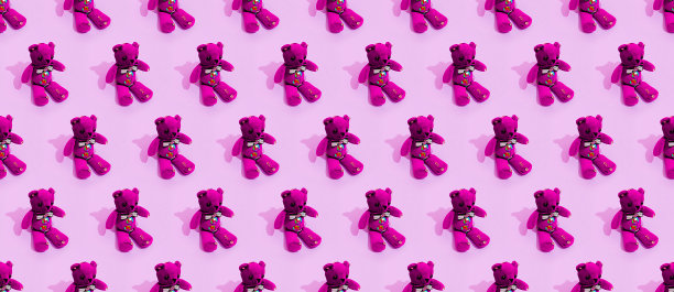 等距无缝模式。可爱的泰迪熊。用于打印图片下载