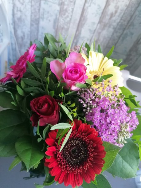 五颜六色的花束带来欢乐图片下载