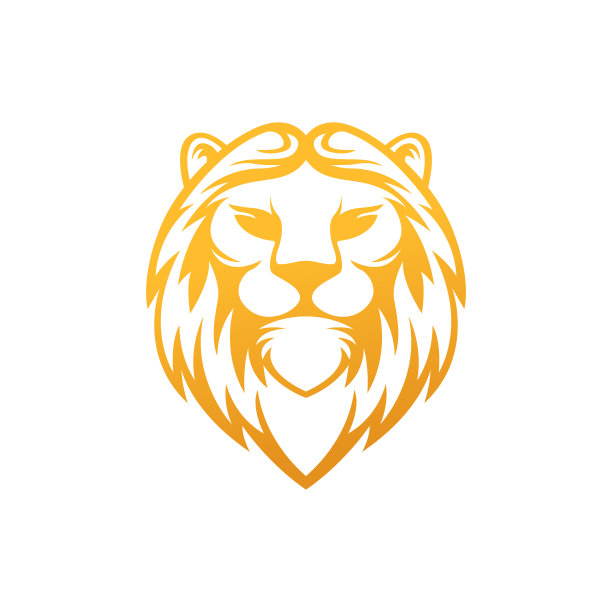 狮子标志设计复古奢华狮子头标志图片下载