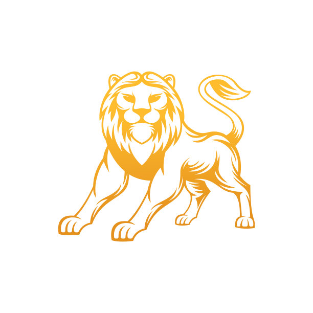 狮子标志设计复古奢华狮子头标志图片下载