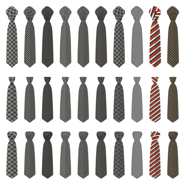 主题大套领带不同类型的领带图片下载