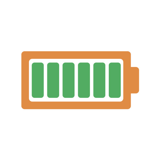 白色背景上的电池图标图片下载