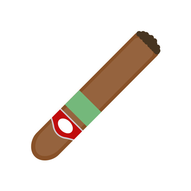 白色背景上的古巴雪茄图片下载