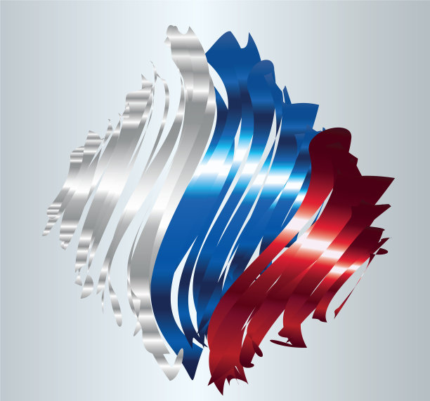 白色背景上的抽象旗帜图片下载